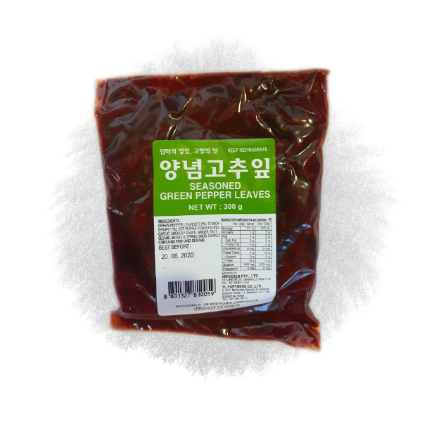 JINWOO SEASONED GREEN PEPPER LEAVES 300G