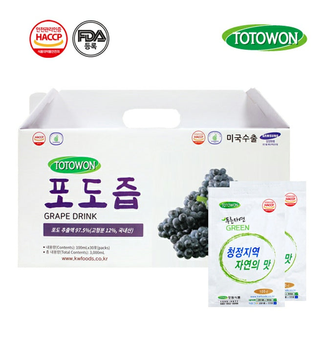 KANGWONFOOD GRAPE DRINK 100ML*10